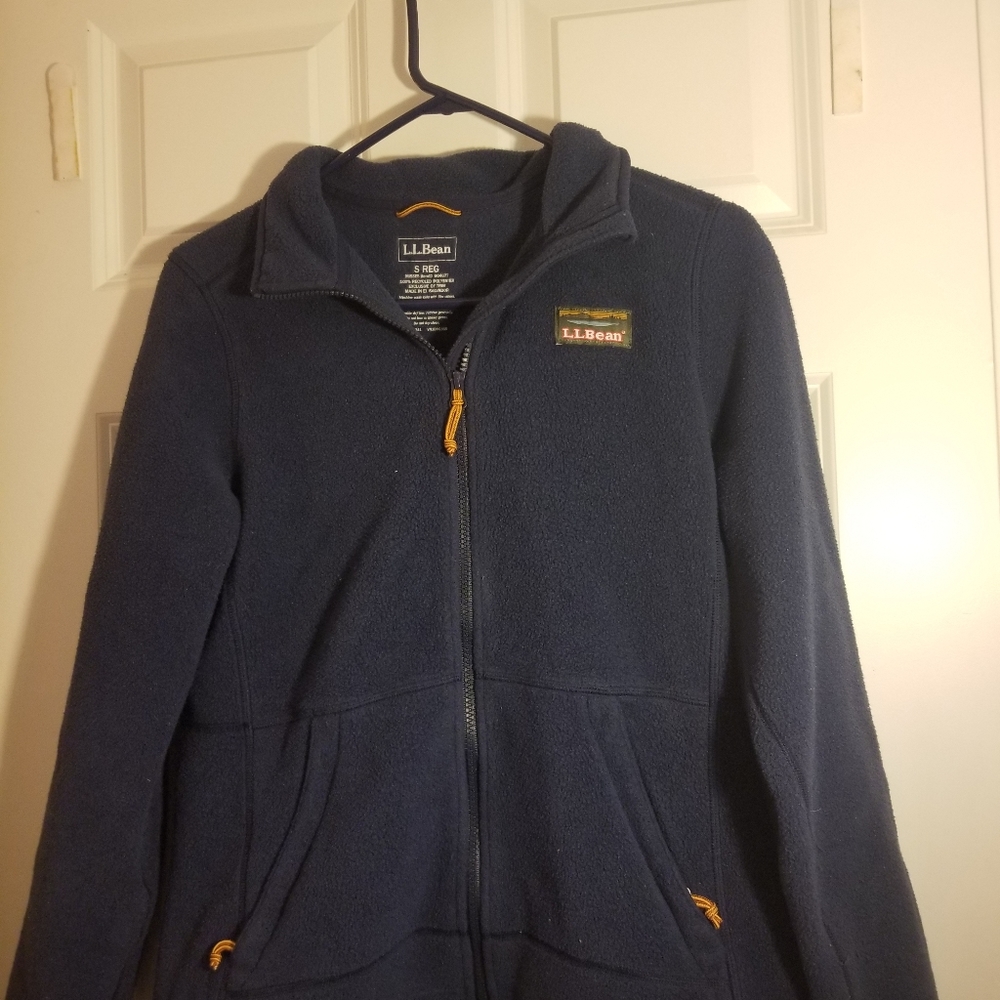 Small ll bean zip up fleece womens